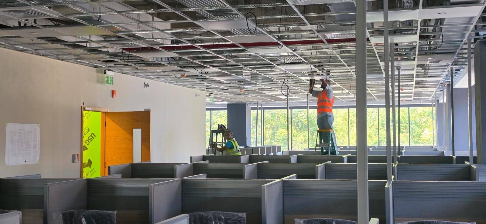 Climatización de oficinas en construcción